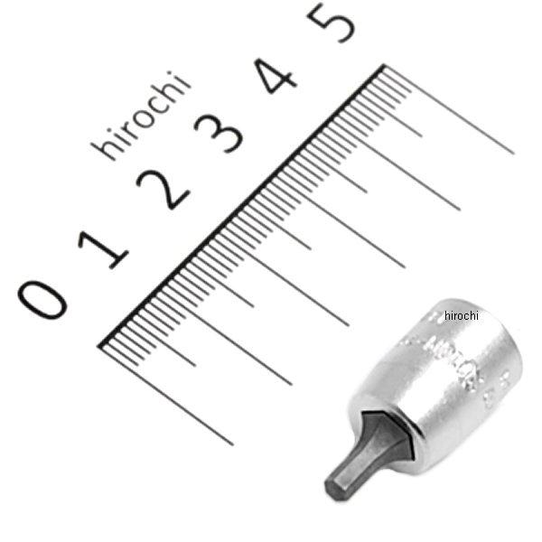 1/4インチsq ヘックスビットソケット 全長25mm 3mm