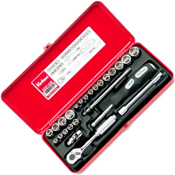 1/4インチsq ソケットセット 25ヶ組 インチ+ ミリタイプ