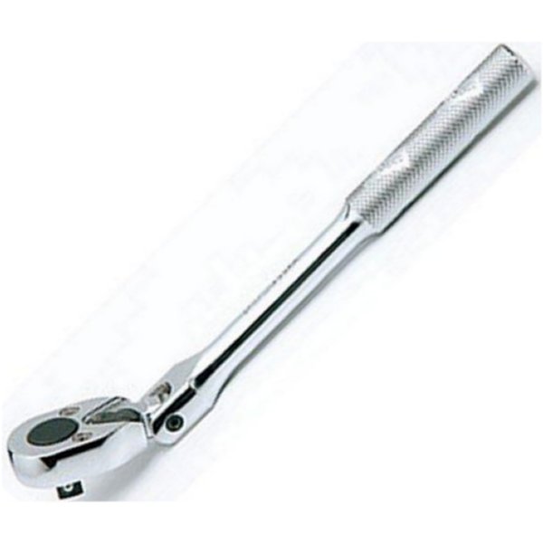 1/4インチsq ラチェットハンドル 首振り式(ローレット) 全長 165mm