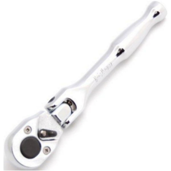 1/4インチsq ラチェットハンドル 首振り式/ショート(ミガキ) 全長 120mm