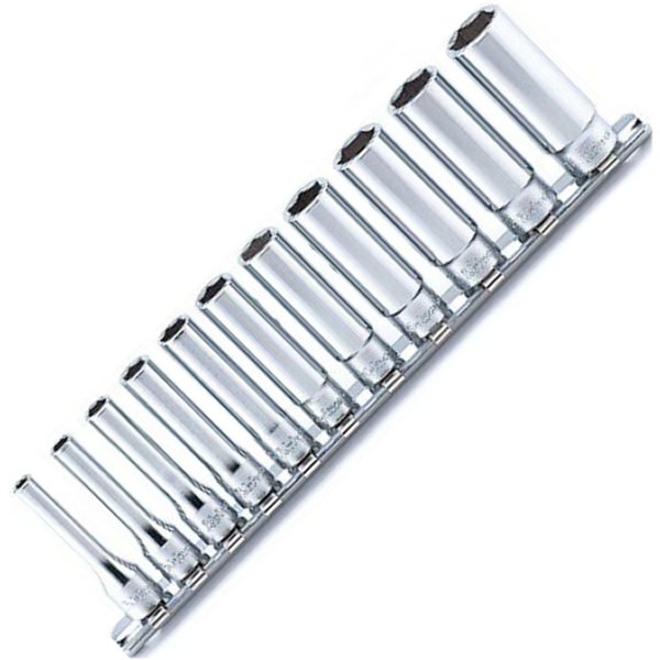 1/4インチsq 6角ディープソケットレールセット 11ヶ組 ミリタイプ