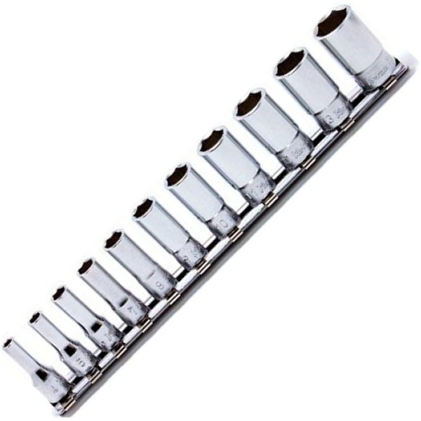 1/4インチsq セミディープソケットレールセット 11ヶ組 ミリタイプ