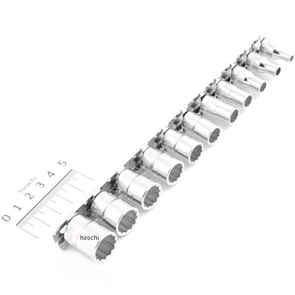1/4インチsq 12角ソケットレールセット 11ヶ組 ミリタイプ