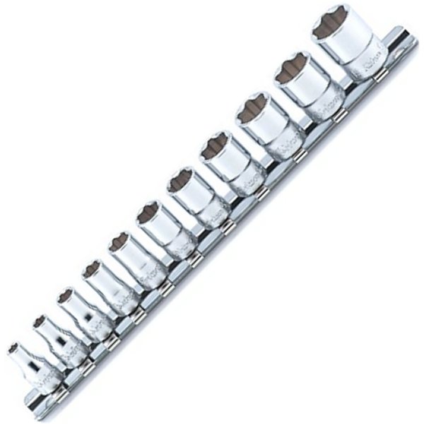 1/4インチsq サーフェイスソケットレールセット 11ヶ組 ミリタイプ