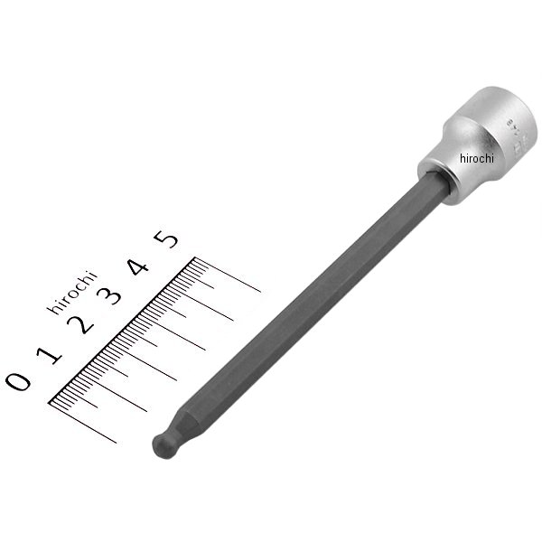 3/8インチsq ボールポイントヘックスビットソケット 全長120mm 5mm