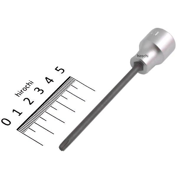 3/8インチsq トルクスビットソケット 全長100mm丸軸 T20