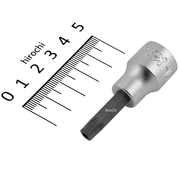 3/8インチsq トルクスビットソケット イジリ止め 全長50mm T40H