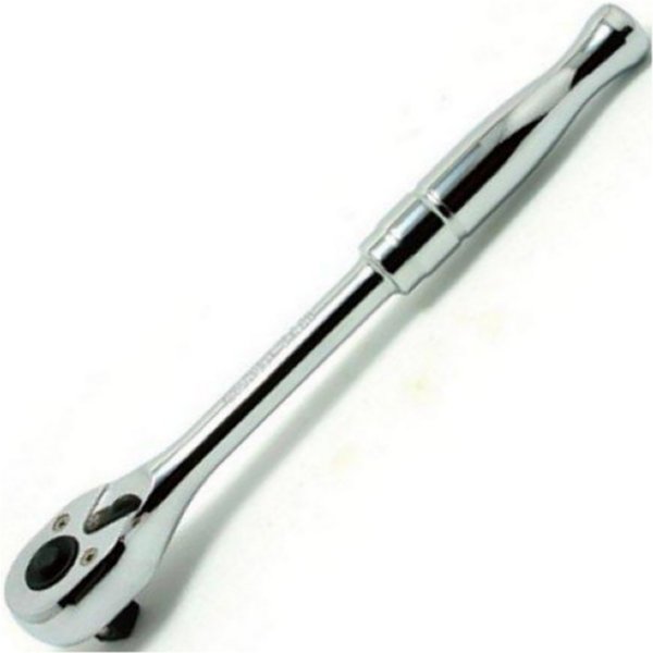 3/8インチsq ラチェットハンドル プッシュボタン式(ミガキ) 全長 200mm