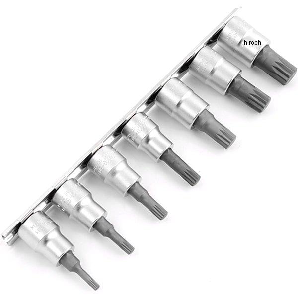 3/8インチsq 3重4角ビットソケットレールセット 全長50mm 6ヶ組