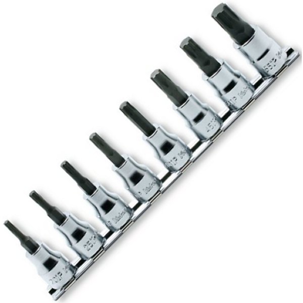 3/8インチsq トルクスプラスビットソケットレールセット 全長50mm 8ヶ組