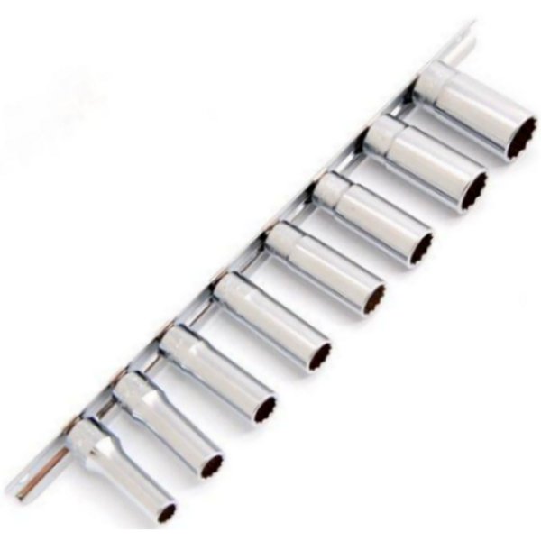 3/8インチsq 12角ディープソケットレールセット 8ヶ組 ミリタイプ