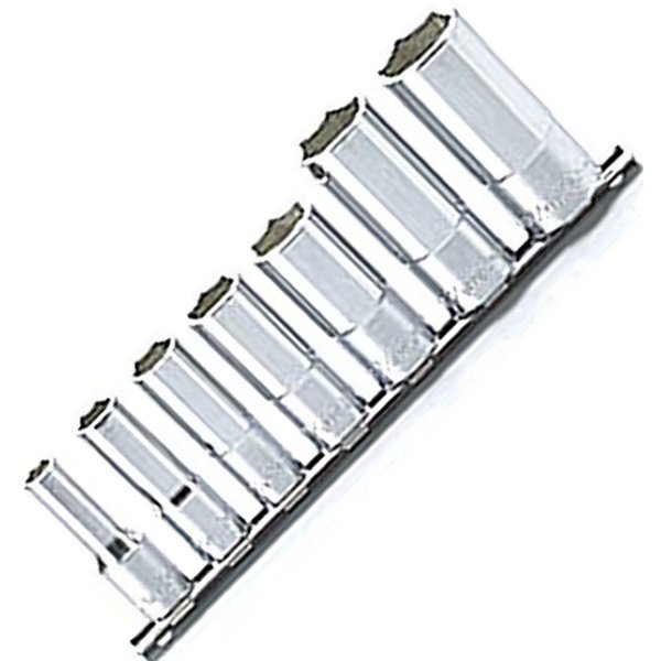 3/8インチsq 12角英国規格ディープソケットレールセット 7ヶ組 インチサイズ