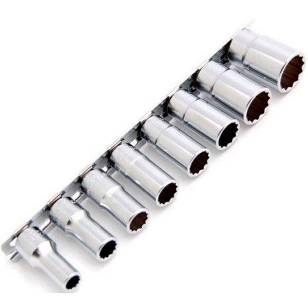 3/8インチsq 12角セミディープソケットレールセット 8ヶ組 ミリタイプ