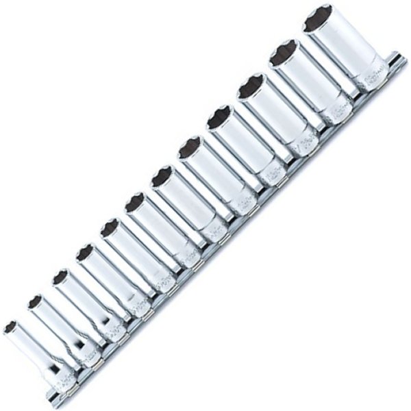 3/8インチsq サーフェイスディープソケットレールセット 12ヶ組 ミリタイプ