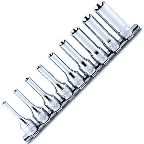 3/8インチsq E型トルクス(R)ディープソケットレールセット 9ヶ組