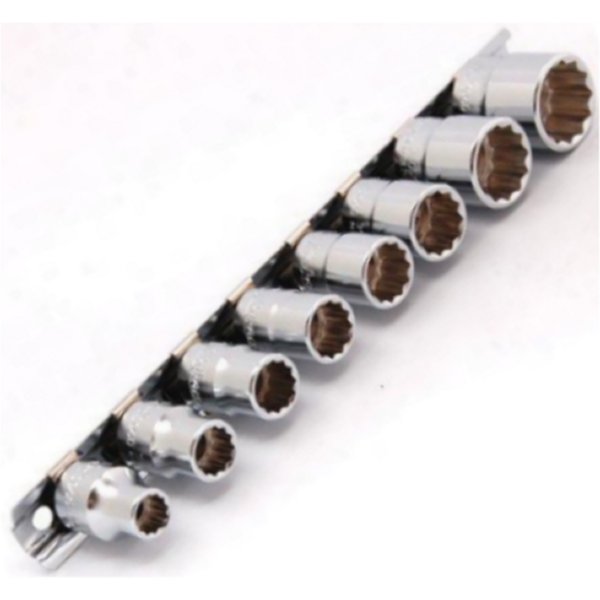 3/8インチsq 12角ソケットレールセット 8ヶ組 ミリタイプ