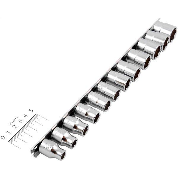 3/8インチsq サーフェイスソケットレールセット 12ヶ組 ミリサイズ