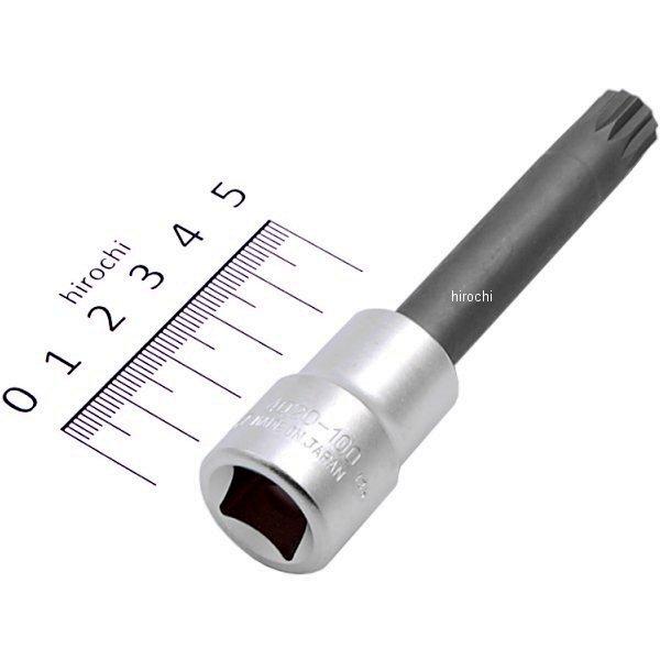 1/2インチsq 3重4角ビットソケット(XZN) 全長100mm M12