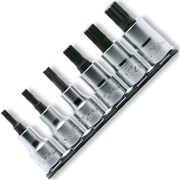 1/2インチsq 3重4角ビットソケットレールセット 全長60mm 6ヶ組