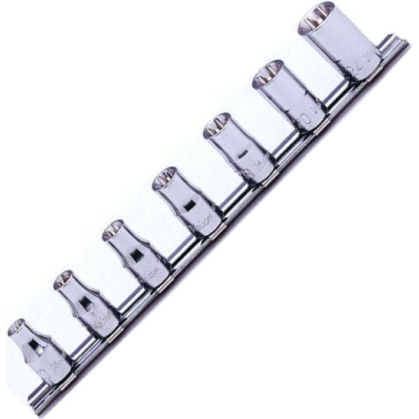 1/2インチsq E型トルクスソケットレールセット 7ヶ組