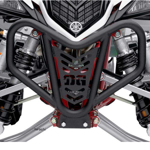 フロントバンパー V-ライト 04年-13年 ヤマハ YFZ450 黒