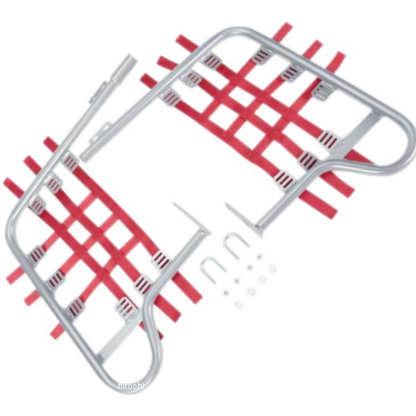 ヒールガード スチール 99年-15年 ホンダ TRX400EX シルバー/赤