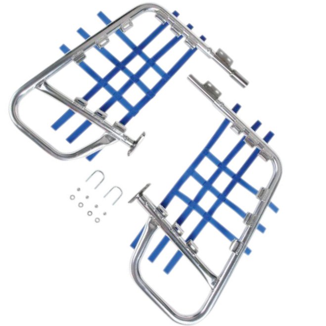 ヒールガード アロイ 87年-92年 スズキ LT250R 青