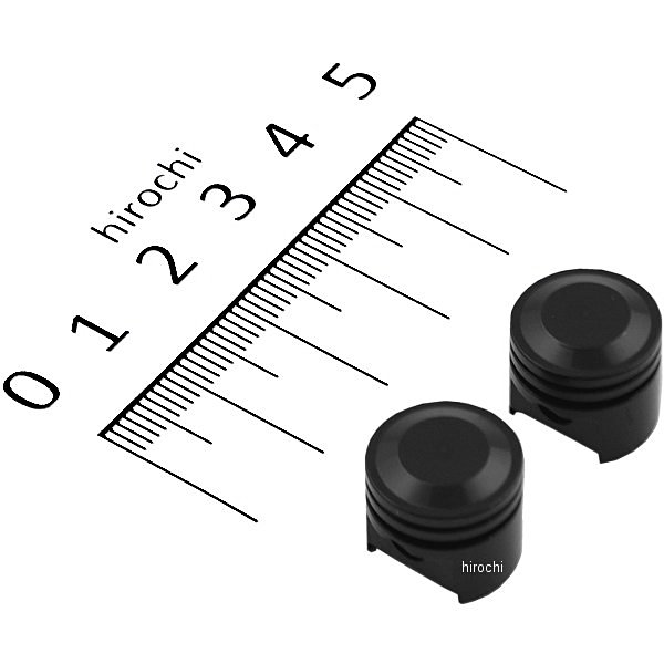 エアーバルブキャップ ビッグボアピストン 2個入り 黒