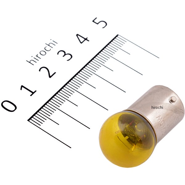 口金シングル球 12V10W ウインカー/ライセンス球 (イエロー) (1個売り)