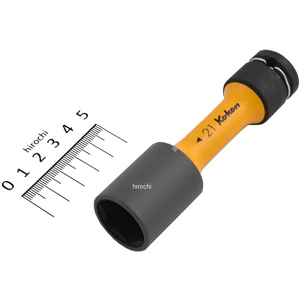 1/2インチsq ホイールナット用薄肉インパクトソケット 全長110mm 21mm