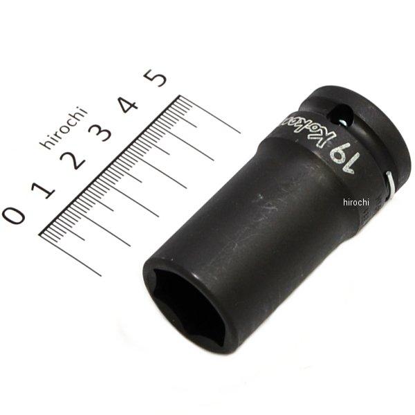 1/2インチsq 薄肉インパクトセミディープソケット 19mm