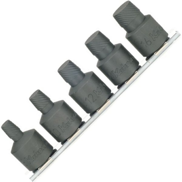 1/2インチsq ボルトツイスターレールセット 全長37mm 5ヶ組