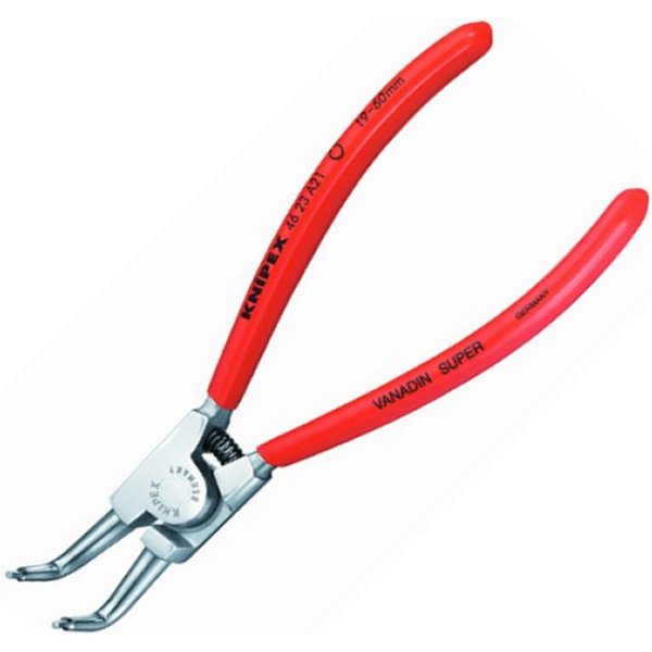 軸用スナップリングプライヤー 曲