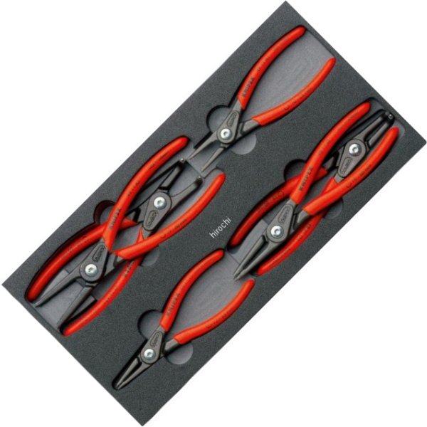 スナップリングプライヤーセット ウレタントレイ入り