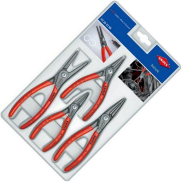 精密スナップリングプライヤーセット (4本組)