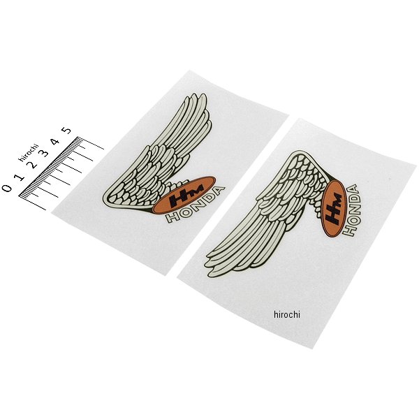 デカール ホンダ CLASSICS クラシックウイングデカール 白 9 (左右90mm)