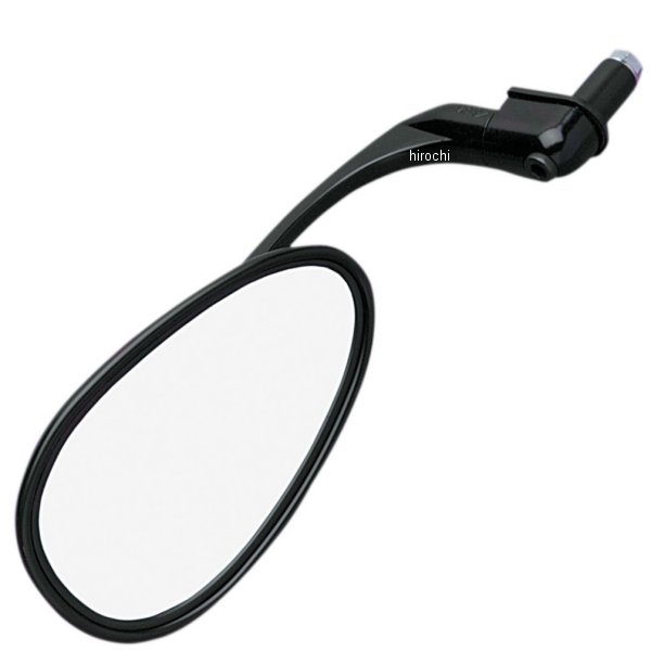 ハンドルバー取付 ミラー デラックス 黒(1個売り)