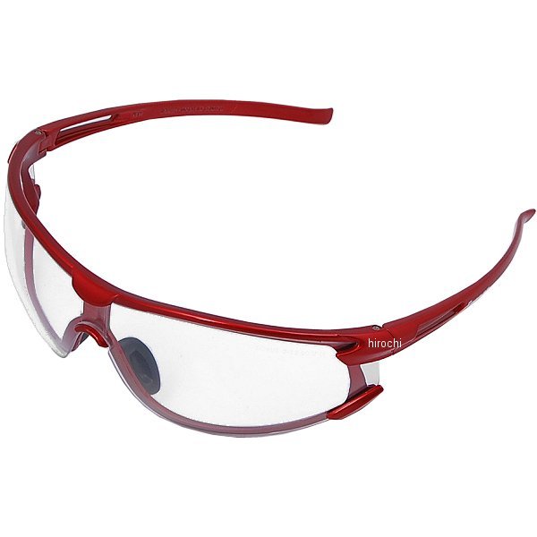 メガネ セーフティ レッド フレーム/クリアレンズ