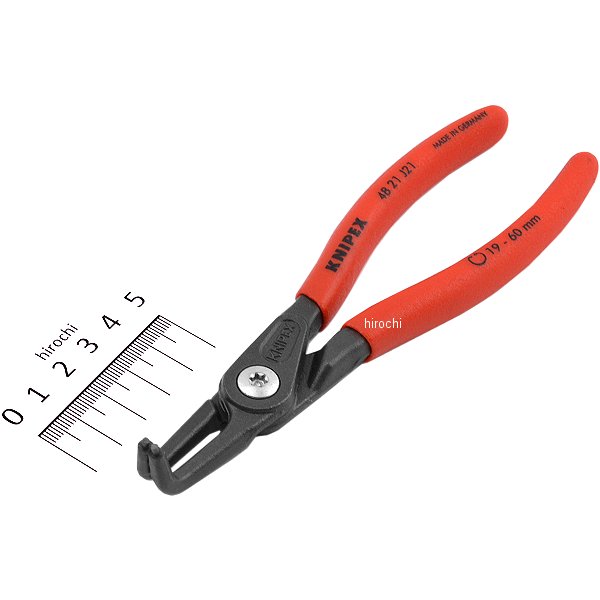 穴用スナップリングプライヤー 曲