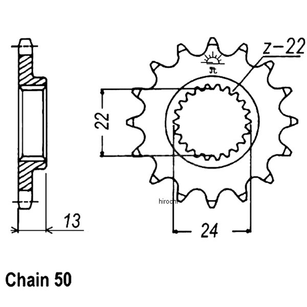 スプロケット フロント 16T/530 04年-07年 Can-Am スチール