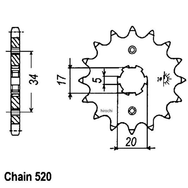 スプロケット フロント 13T/520 90年-97年 TRX200 スチール