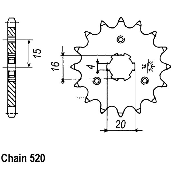 【セール特価】 スプロケット フロント 11T/520 83年-85年 YTM200 スチール