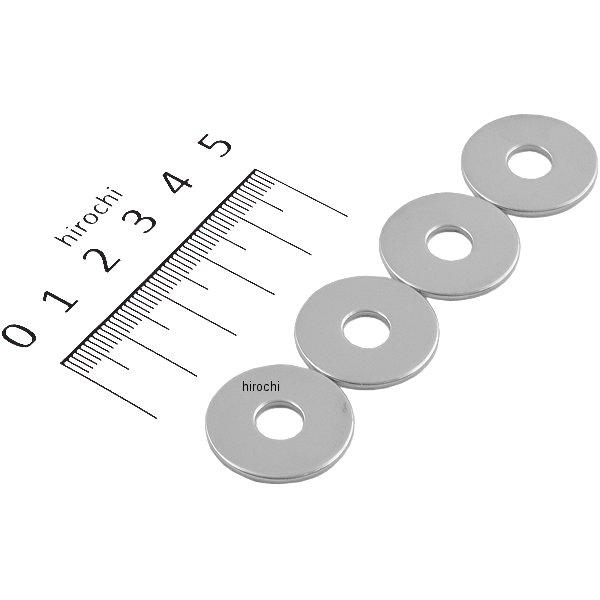 クローム 1/4インチ(6mm)ワッシャー 外径7/8インチ(22mm) (4個入り)