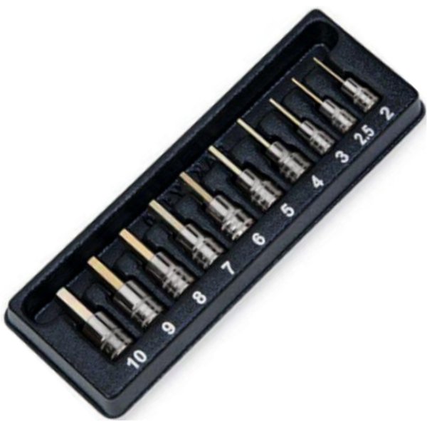 1/4インチ ソケット ヘキサ スタンダード ミリサイズ 10点セット