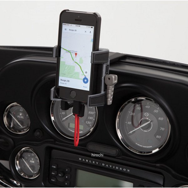 スマートフォンホルダー フェアリング取付 14年以降 FLHT 充電機能付