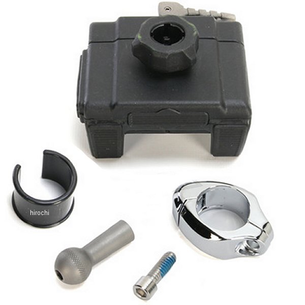 スマートフォンホルダー ハンドルバー取付 1インチバー 充電機能無し クローム