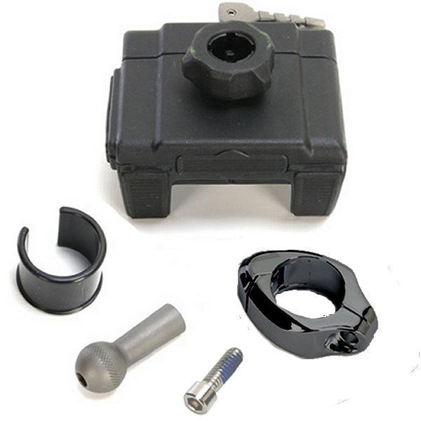 スマートフォンホルダー ハンドルバー取付 1インチバー 充電機能無し 黒