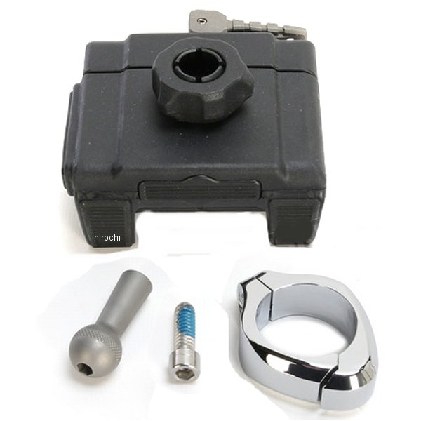 スマートフォンホルダー ハンドルバー取付 1.25インチバー 充電機能無し クローム