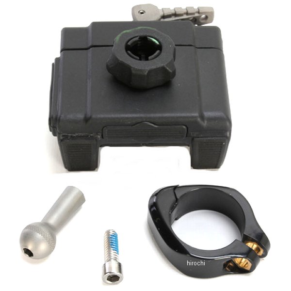 スマートフォンホルダー ハンドルバー取付 1.25インチバー 充電機能無し 黒