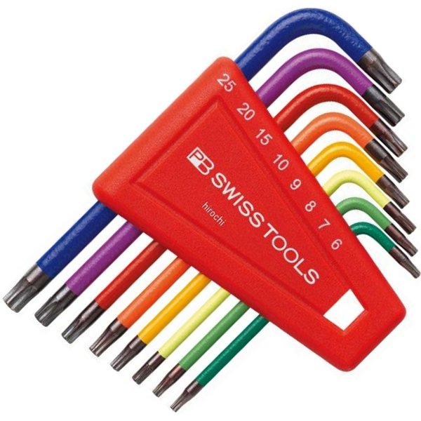 スイスツールズ  Swiss Tools L型レインボーヘクスローブレンチセット パックナシ